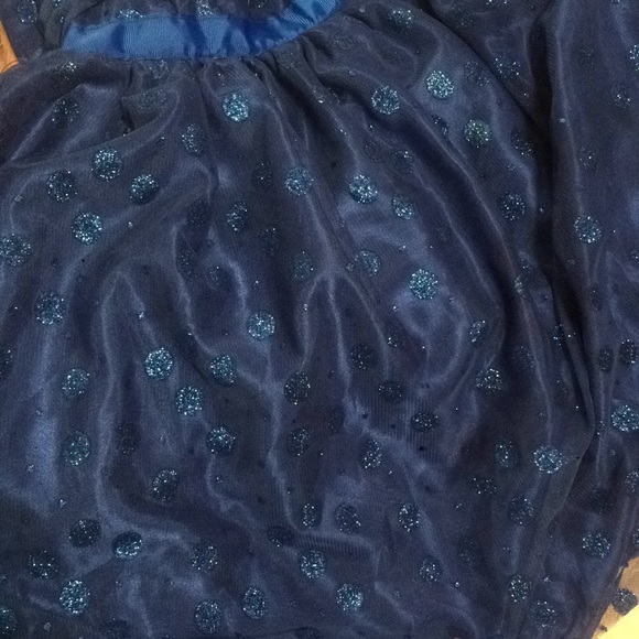 🔸 Sparkly Blue Polkadot Dress Navy|Royal Blue - Picture 6 of 7